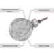 Atom GK002 1.25 inch Clear Crystal Glass Cabinet Door knob (Pack of 6)