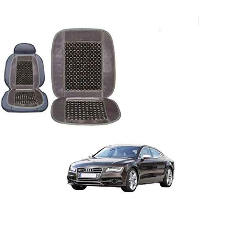 Kozdiko Wooden Bead Seat with Grey Velvet Border for Audi