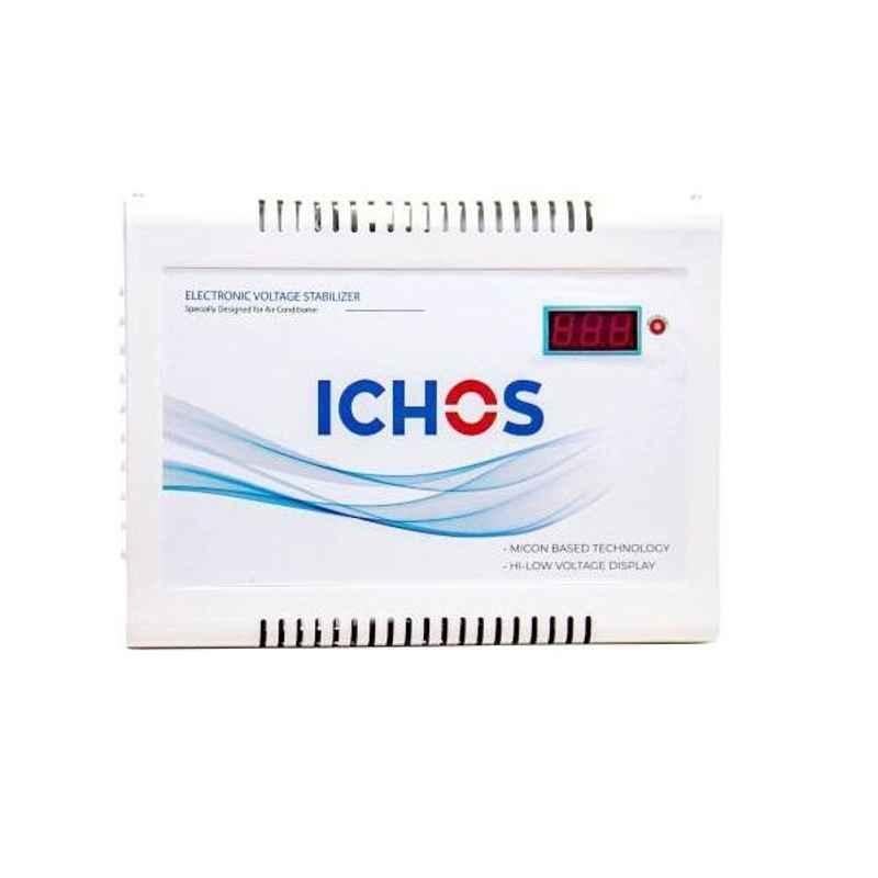 ICHOS GP417D 195-245V 10A White Electronic Voltage Stabilizer for 1 & 1.5 Ton AC