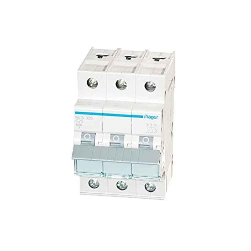 Hager 25A 230V 3 Pole Circuit Breaker, MCN325