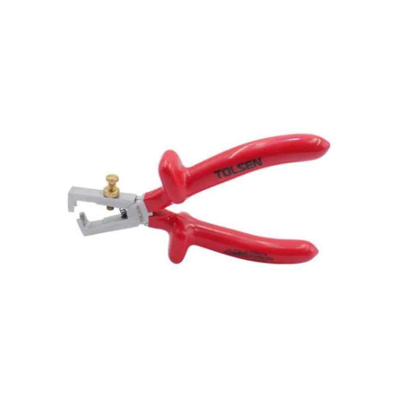 Tolsen 5x160mm Red Dipped Insulated Wire Stripper, 11316