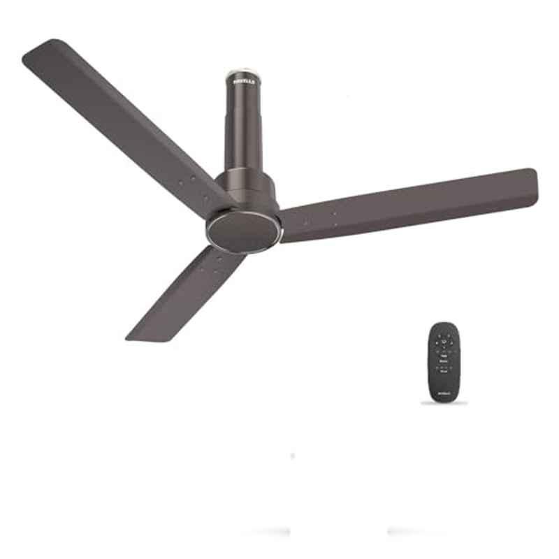 Havells Elio Plus 50W Aluminium Espresso Brown 3 Blade BLDC Ceiling Fan with 2 Years Warranty, FHCIP5SEBR48, Sweep: 1200 mm