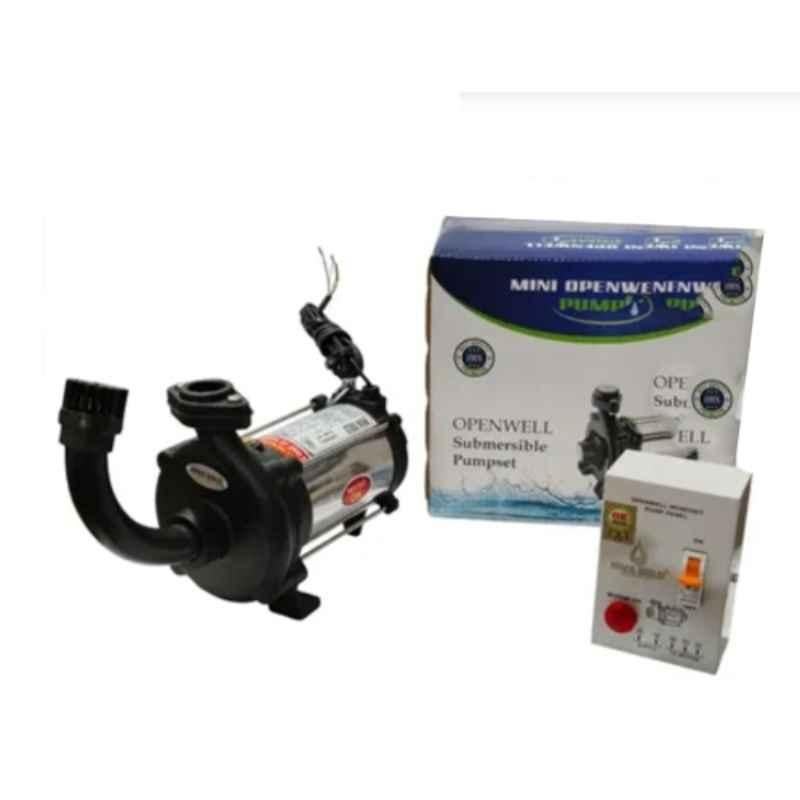 Riva Gold 1HP 28m 230lpm Single Phase Copper Winding Openwell Submersible Pump with Control Panel