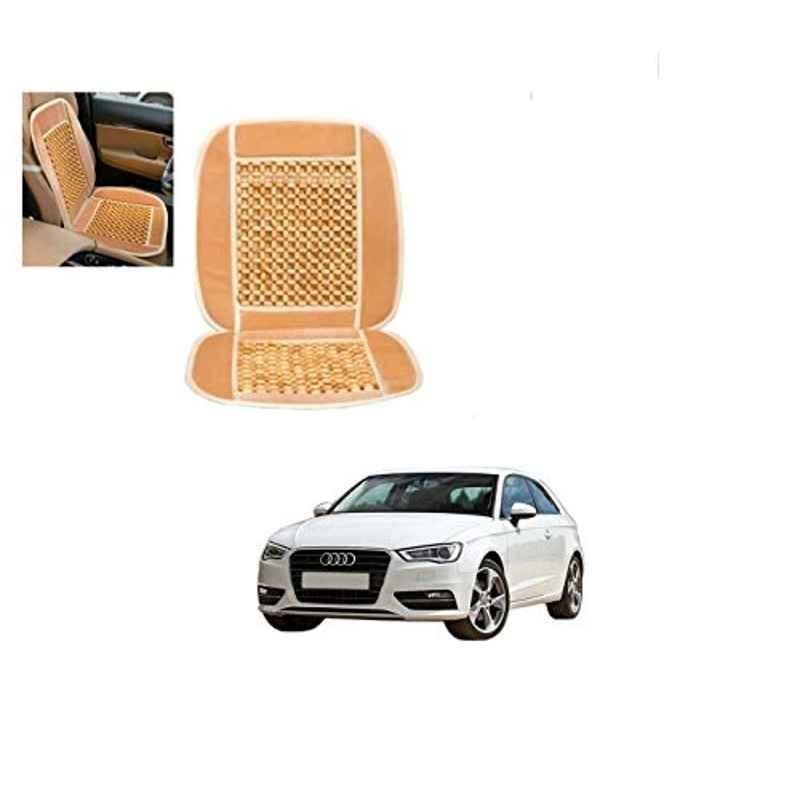 Kozdiko Wooden Bead Seat with Beige Velvet Border for Audi A3