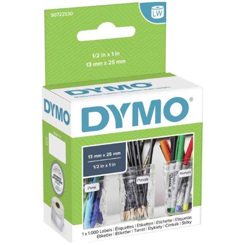 Dymo S0722530 LW 25x13mm White Paper Thermal Printer Label, 11353