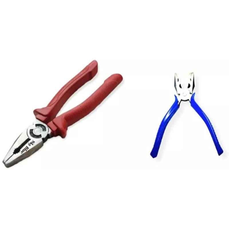 Sky Blue 2 Pcs 7.8 inch Lineman Plier Combo, SBE_PLIER_COMBO_MOD_00538