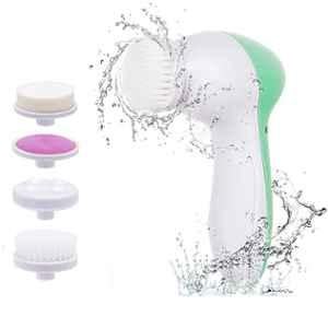 Zuru Bunch Abs Plastic Green 5 In 1 Portable Electric Facial Cleaner Massager, 140