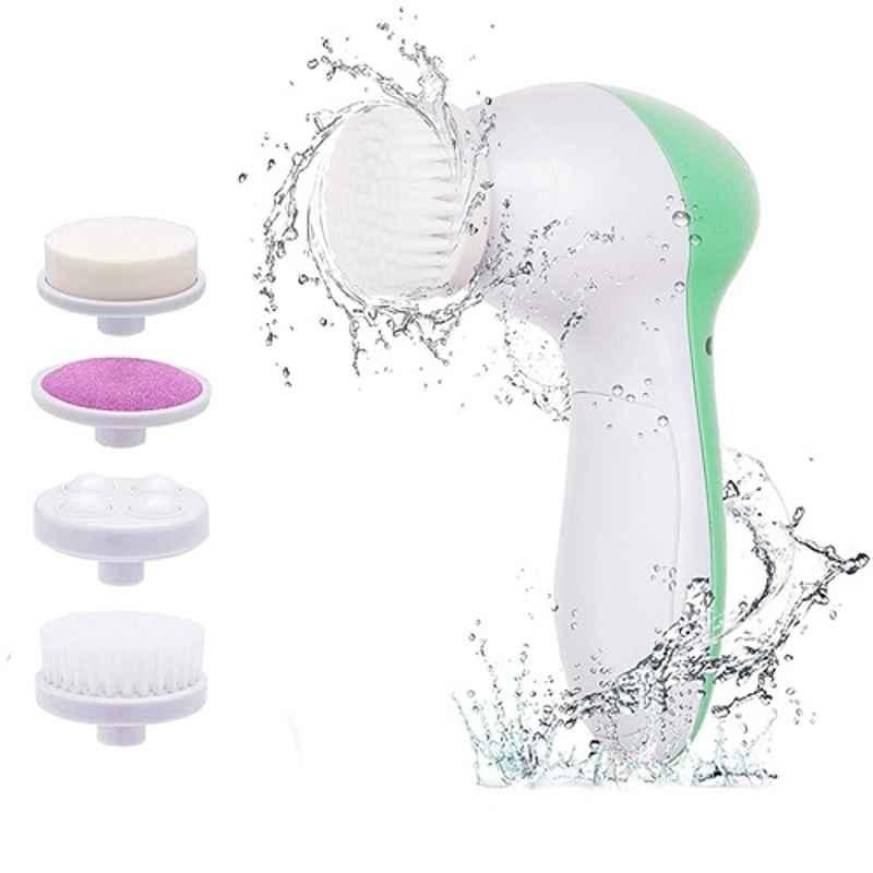 Zuru Bunch Abs Plastic Green 5 In 1 Portable Electric Facial Cleaner Massager, 140