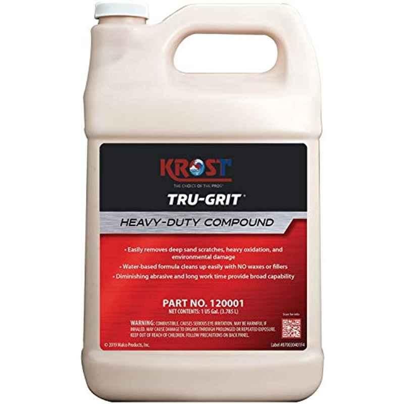 Krost Tru Grit - Heavy Duty Buffing And Polishing Compound For Cars/Automotive Paint Correction And Detailing/Removes 1000-1500 Grit Sand Scratches (Tru-Grit 4Ltr)