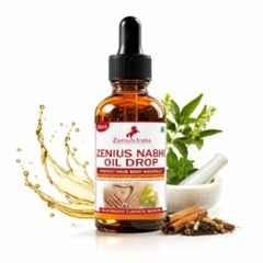 Zenius India 30ml Nabhi Oil with Hing, Castor Oil, Coconut Oil, Almond Oil & Amla for Reduces Stress, Improves Digestion & Supports Gut Health