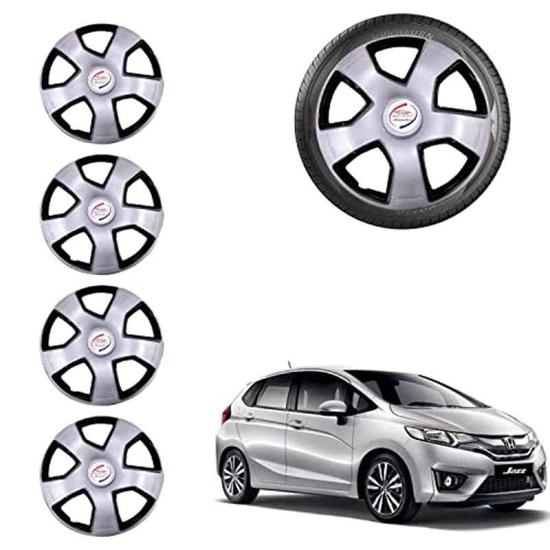 Auto Pearl 4 Pcs 15 inch ABS Grey Car Wheel Cover Set for Honda Jazz 2015