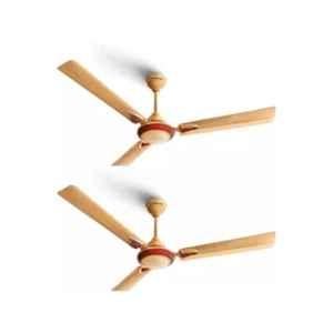 Longway Starlite-1 50W Golden & Beige 3 Blade Ultra High Speed Ceiling Fan, Sweep: 1200 mm (Pack of 2)