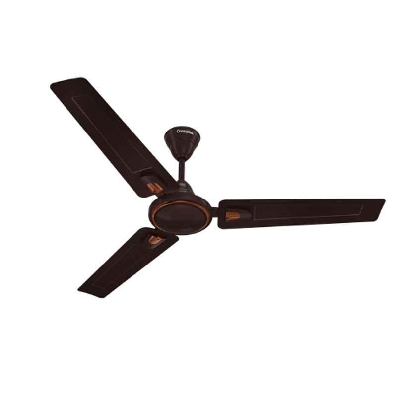 Crompton Surebreeze Hill Briz Neo 47W 370rpm 1 Star 3 Blade Smoked Brown Ceiling Fan with 1 Year Warranty, CFSBHLBNE48SBR1Z, Sweep: 1200 mm