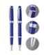 Cross Bailey Black Ink Gloss Blue Resin Polished Roller Ball Pen with 1 Pc Black Gel Ink Tip Set, AT0745-4