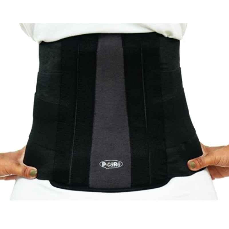 P+caRe Black Contoured Back Support, A1010, Size: M