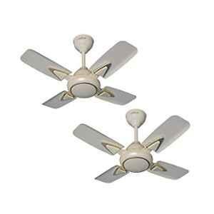 Activa Galaxy-1 50W 390rpm 4 Blade Deco Ivory Ceiling Fan with 2 Years Warranty Sweep: 600 mm (Pack of 2)