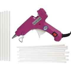 Gunstick 20W Magenta Glue Gun with 15 Pcs Transparent Glue Sticks