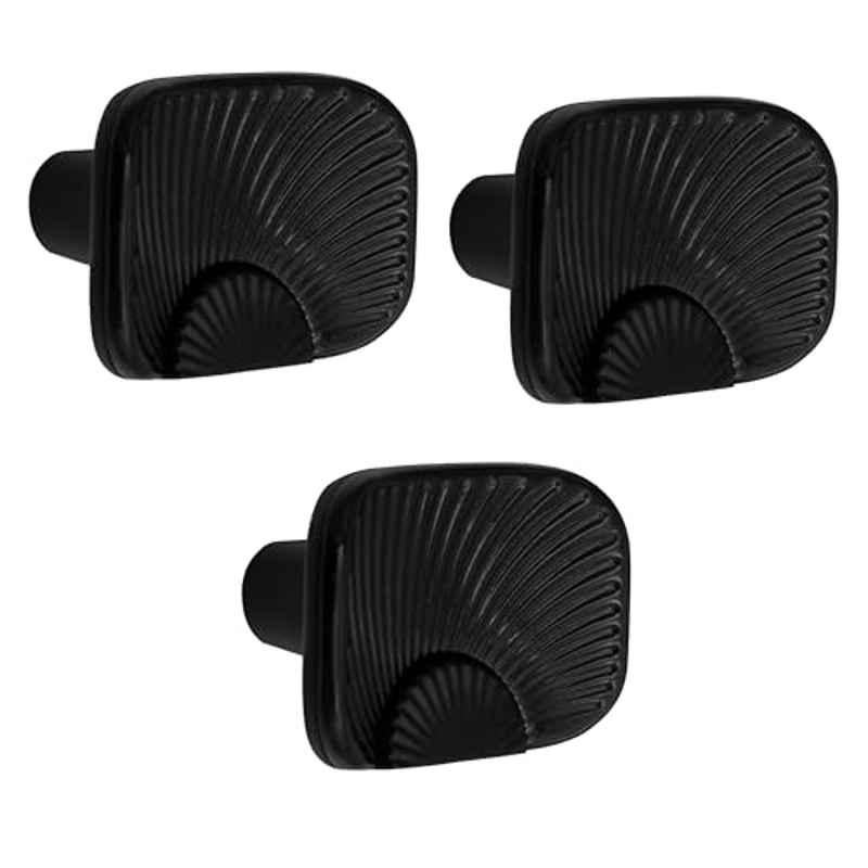Plantex Knobs for Drawers/Drawer Knobs/Rectangle Knob for Cabinets/Pull-Push Knob for Kitchen/Bedroom/Drawer (Pack of 3) DC-Black & Z-Black