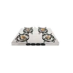 Sigri-Wala Surya Prime Cook 4 Burner Slim Stainless Steel Manual Gas Stove