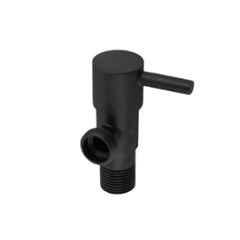 IRIS Turbo 3435 Brass Black Chrome Finish Angle Valve with Wall Flange by Moglix