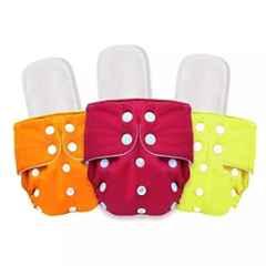Fastgear Cotton Reusable Baby Diaper with Insert Pad, FG255, Size: Medium