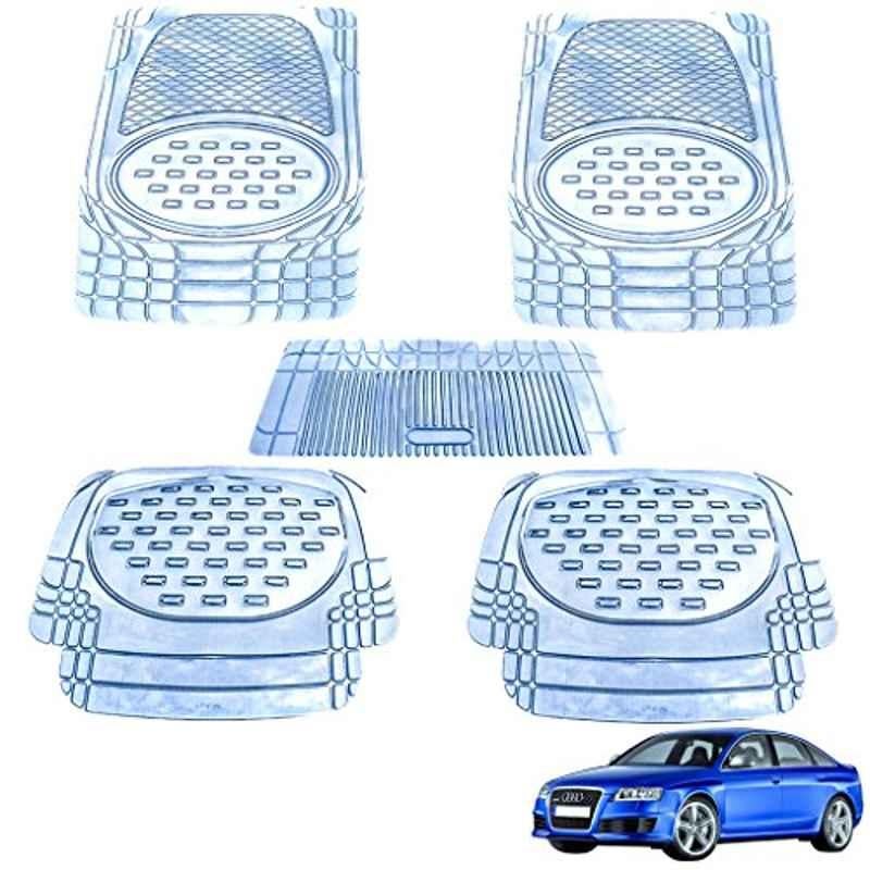 Kozdiko 5 Pcs 6605 PVC & Rubber Clear Car Foot Mat Set for Audi RS6
