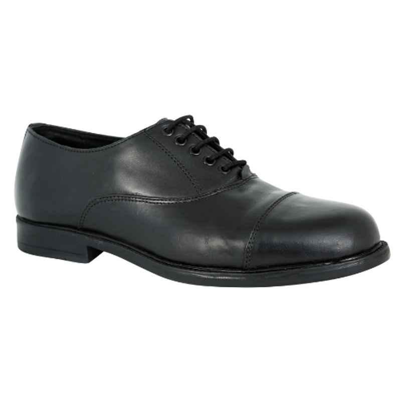 Vaultex VE23 Breathable Genuine Leather Black Safety Shoes, Size: 41