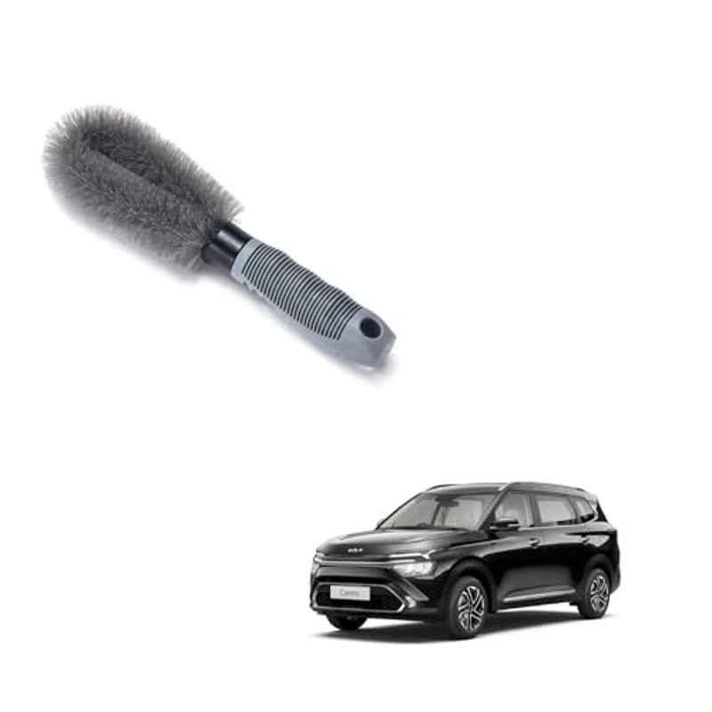 Kozdiko Plastic Grey Oval Car Alloy Wheel Rim Cleaning Brush for Kia Carens