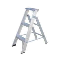 EMAC 3 Step Aluminium Silver Dual Purpose Anti Slip Folding Ladder, EDPL-3