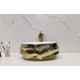 Bassino Art 38.5x45.5x17cm Ceramic White & Gold Wash Basin, NC_545