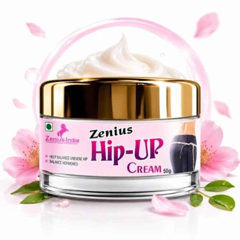 Zenius India 50g Hip Up Cream with Ashwagandha, Bala, Gambhari Ki Chhal, Shatawar & Dadim Panchang for Hip Enlargement & Enhances Curves