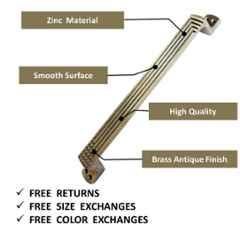 Buy Atom Inch Brass Antique Finish Dotline Aluminium Pull Handle