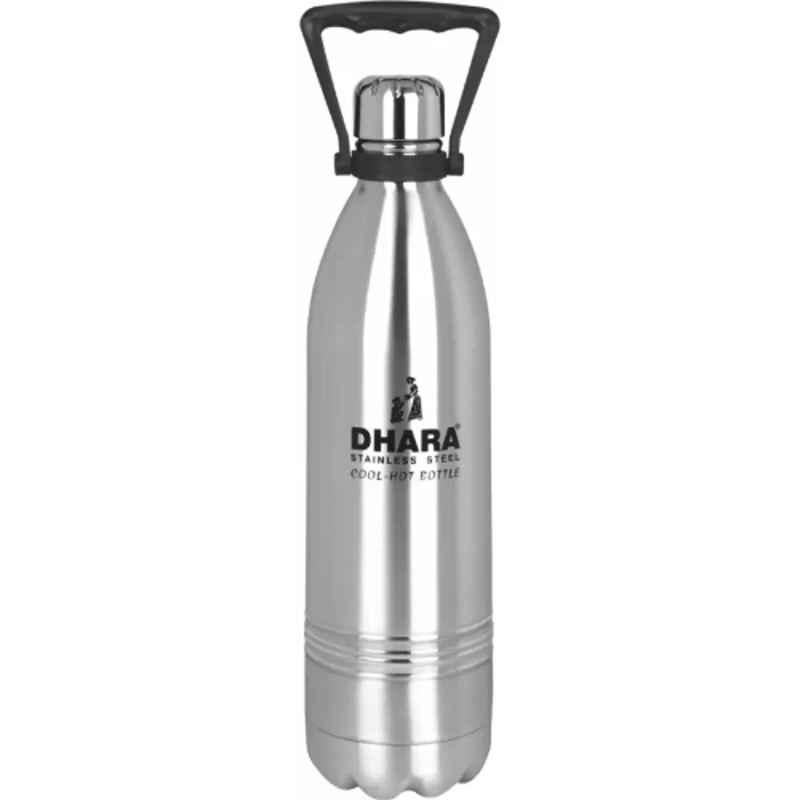 Dhara 24 Plus 1800ml Stainless Steel 304 Silver Water Bottle, DBS1800