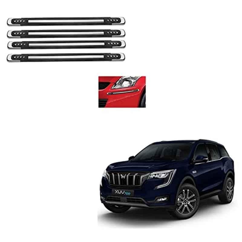 Kozdiko 4 Pcs Black Designer Car Bumper Protector Guard Set for Mahindra Xuv 700