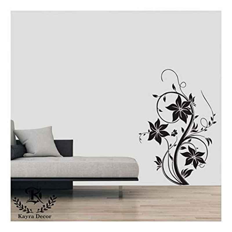 Kayra Decor 16x24 inch PVC Swirl Floral Wall Design Stencil, KHS384