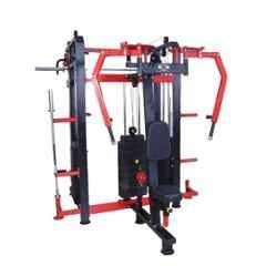 GYM24 Equipment 80kg Capacity Alloy Steel Black & Red Multi Functional Trainer Smith Machine & PEC Fly with Rear DELT, G24FTSP-701