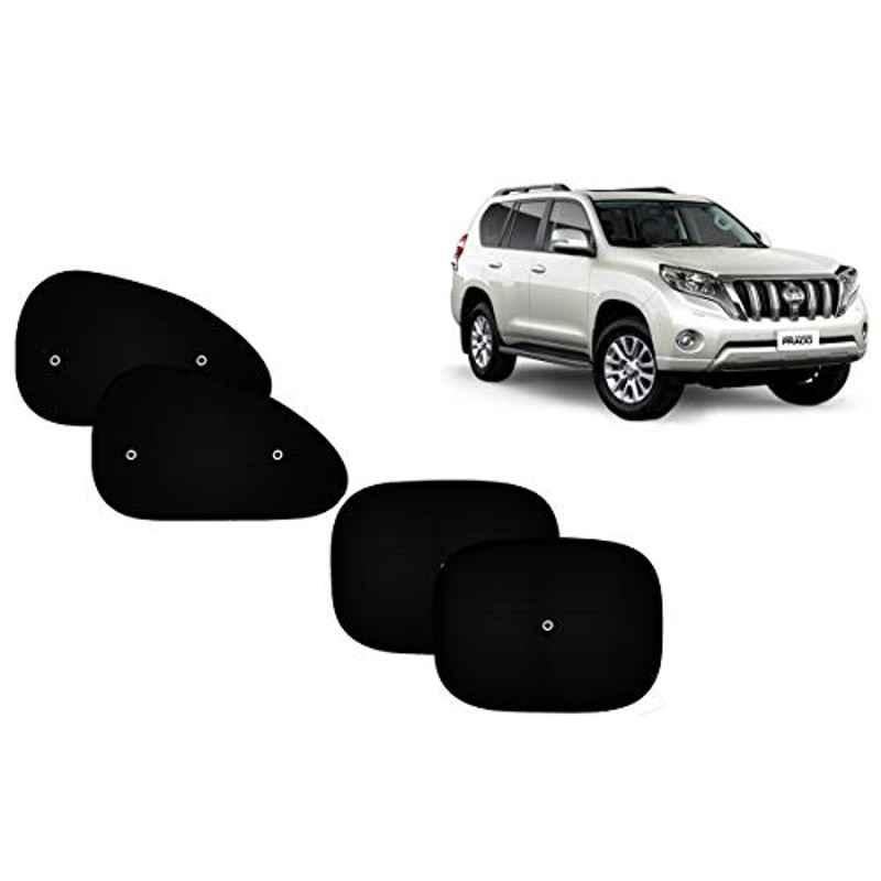 Auto Pearl 4 Pcs PVC & Mesh Black Window Side Sun Shade Set for Toyota Land Cruiser Prado
