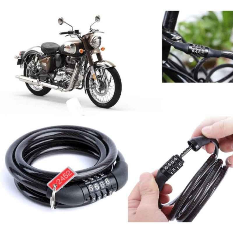 Auto Pearl PVC & Plastic Black Combination Cable Lock for Classic 350