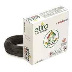 Polycab Etira 0.75 Sqmm Black Single Core FR PVC Insulated Multistrand House Wire, Length: 90 m