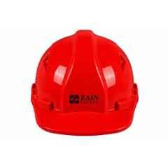 Zain Safety Guard Pro-3000 HDPE Red 8 Point Plastic Suspension Non Ventilated Safety Helmet with Wheel Ratchet Adjustment
