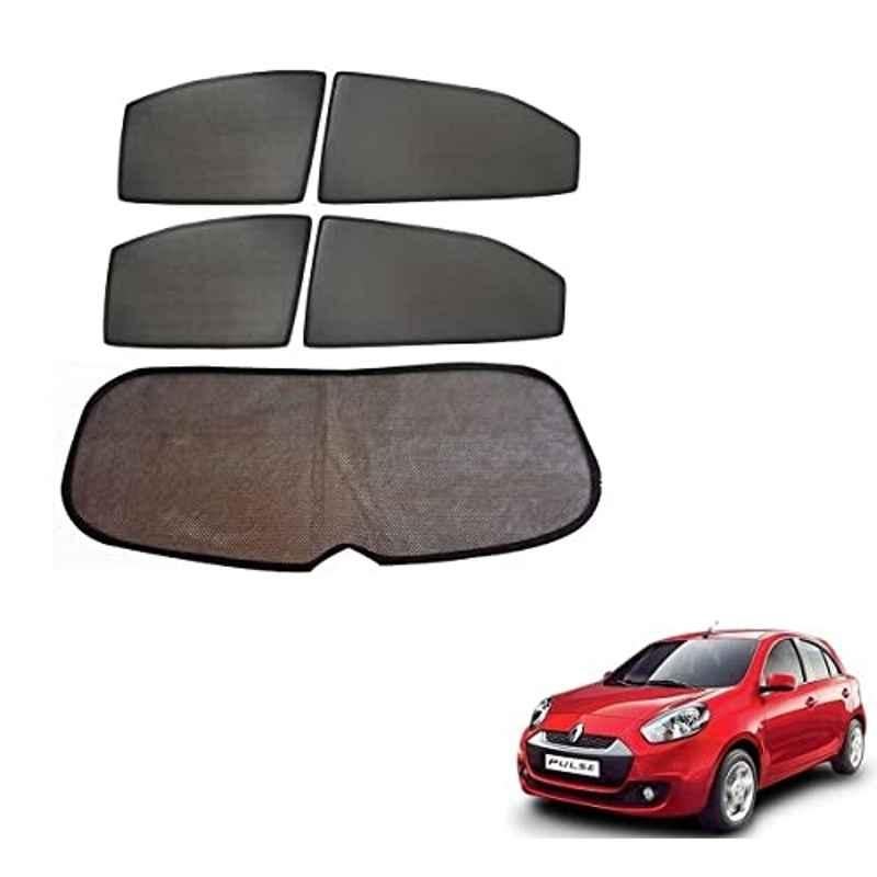 Kozdiko 5 Pcs Mesh Black Fixed Window & Rear Sun Shades Set for Renault Pulse