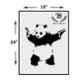 Kayra Decor 16x24 inch PVC Kung Fu Panda Wall Design Stencil, KHS363