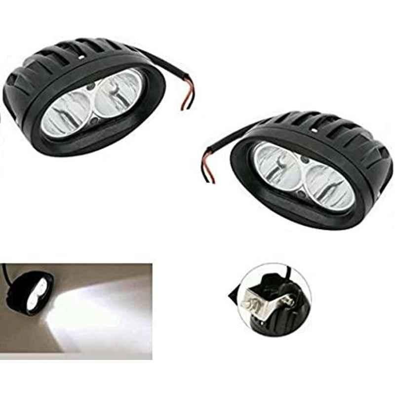AOW (20W) Oval Projector Fog Light Auxiliary Spot LED Light Off-Road Driving Lights LED Fog Lights for Mahindra Xcent (Pack of 2)
