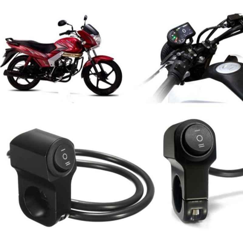 Auto Pearl 12V Aluminium Alloy Black Motorcycle Handlebar Headlight Switch for Centuro XT