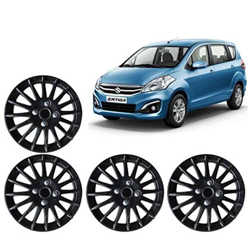 Auto Pearl 4 Pcs 15 inch Black Car Wheel Cover Set for Maruti Suzuki Ertiga Type-2