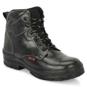 Kavacha S141 Leather Black Steel Toe Safety Shoe, Size: 10