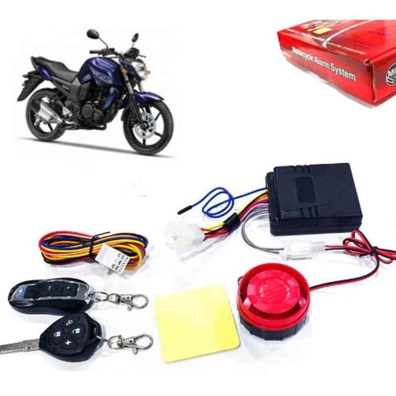 Auto Pearl 12V Black Two-Way Anti Theft Motorcycle Alarm Kit with 2 Pcs Remote for FZ