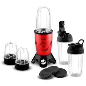 Libra 500W ABS Red BPA Free Mixer Grinder Blender with 5 Tritan Jars, LNUB5JR01