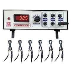 Lab Junction 6 Channel Digital Temperature with 6 Probes Sensors for Veterinary, LJ-150