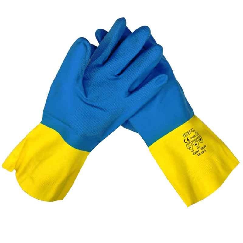 Midas Blue Capitol Natural Rubber Gloves (Pack of 10)